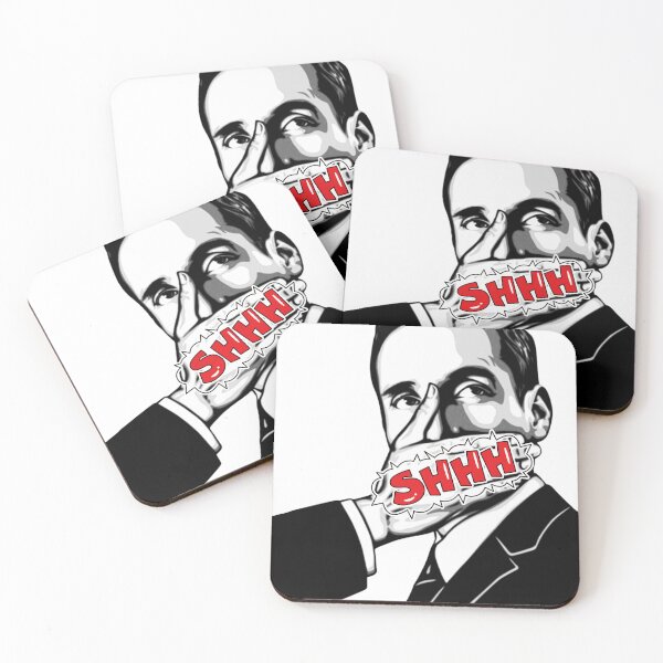 Item preview, SHHH - Bold Black and White Silence Artwork designed and sold by RobBev27.