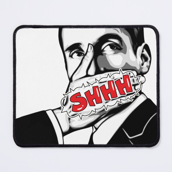 Item preview, SHHH - Bold Black and White Silence Artwork designed and sold by RobBev27.