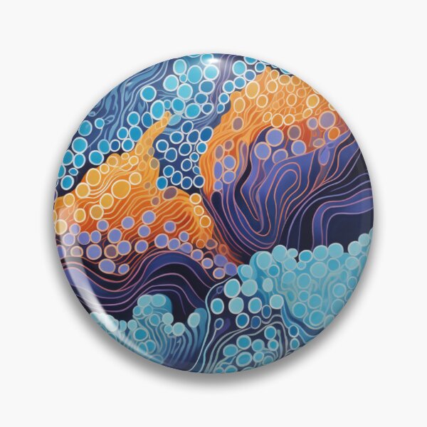 Item preview, Aboriginal Inspired Dot Art - With The Stormy Waves designed and sold by GrinGalore.