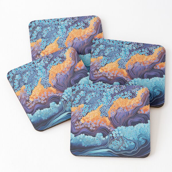 Item preview, Aboriginal Inspired Dot Art - With The Stormy Waves designed and sold by GrinGalore.