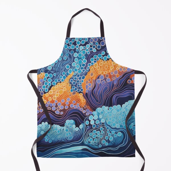 Item preview, Aboriginal Inspired Dot Art - With The Stormy Waves designed and sold by GrinGalore.