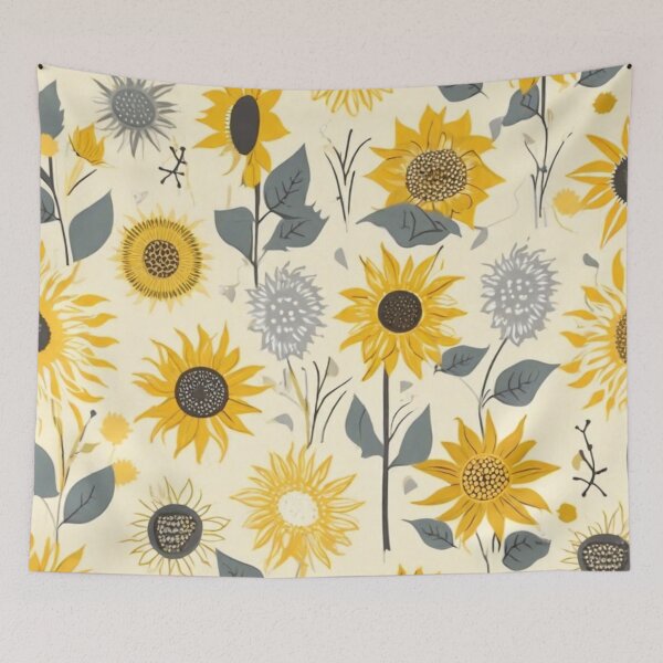 Item preview, 001 Seamless Minimalist Scandinavian Sunflower Design designed and sold by Alexis Art Collection.