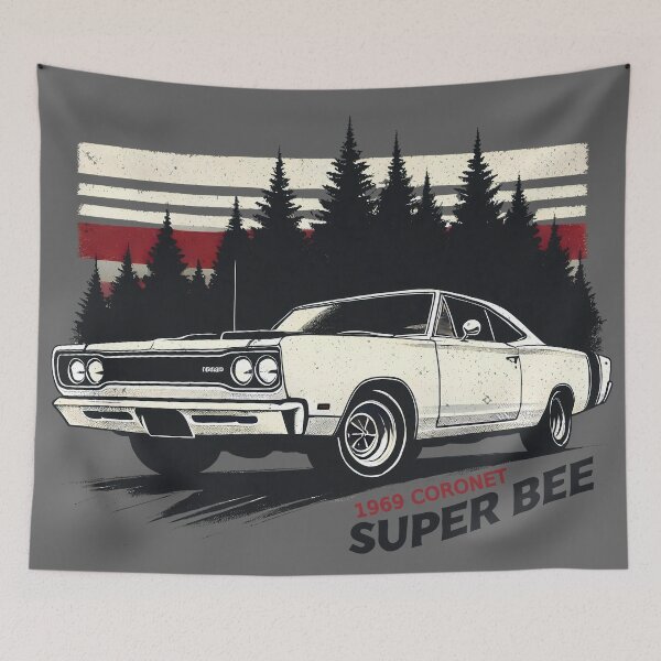 Item preview, 1969 Coronet Super Bee Muscle Car designed and sold by CreepyCornerArt.