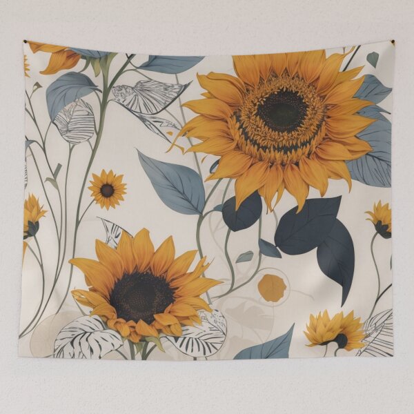 Item preview, 002 Seamless Minimalist Scandinavian Sunflower Design designed and sold by Alexis Art Collection.