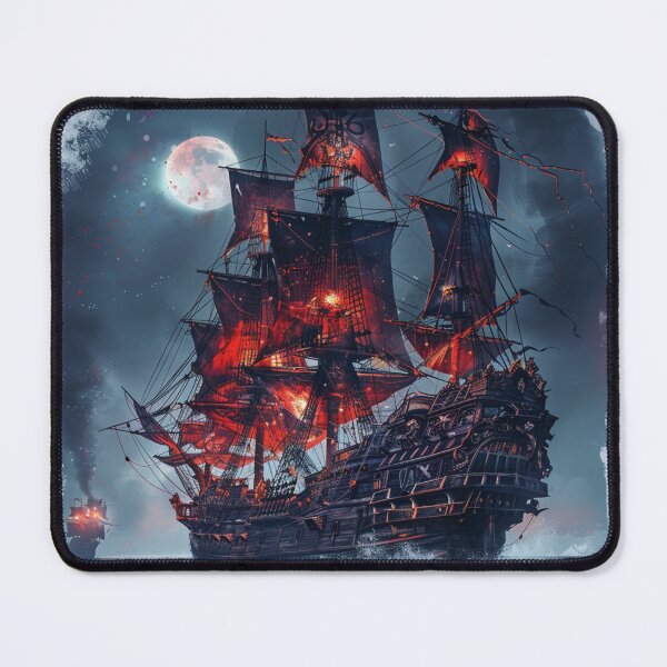 Item preview, The Infernal Ghost Ship Under the Blood Moon designed and sold by EndOfRainbowArt.