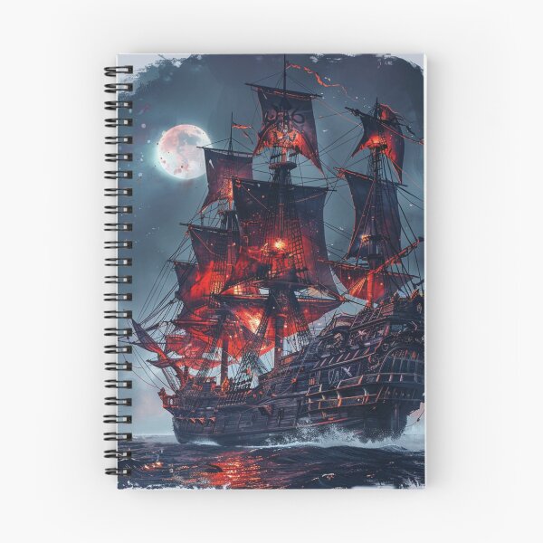 Item preview, The Infernal Ghost Ship Under the Blood Moon designed and sold by EndOfRainbowArt.