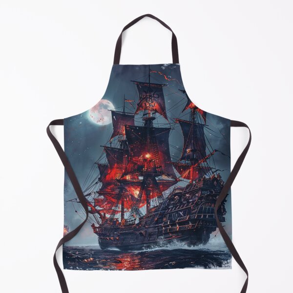 Item preview, The Infernal Ghost Ship Under the Blood Moon designed and sold by EndOfRainbowArt.