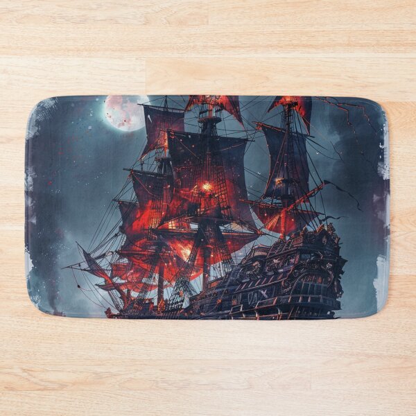 Item preview, The Infernal Ghost Ship Under the Blood Moon designed and sold by EndOfRainbowArt.