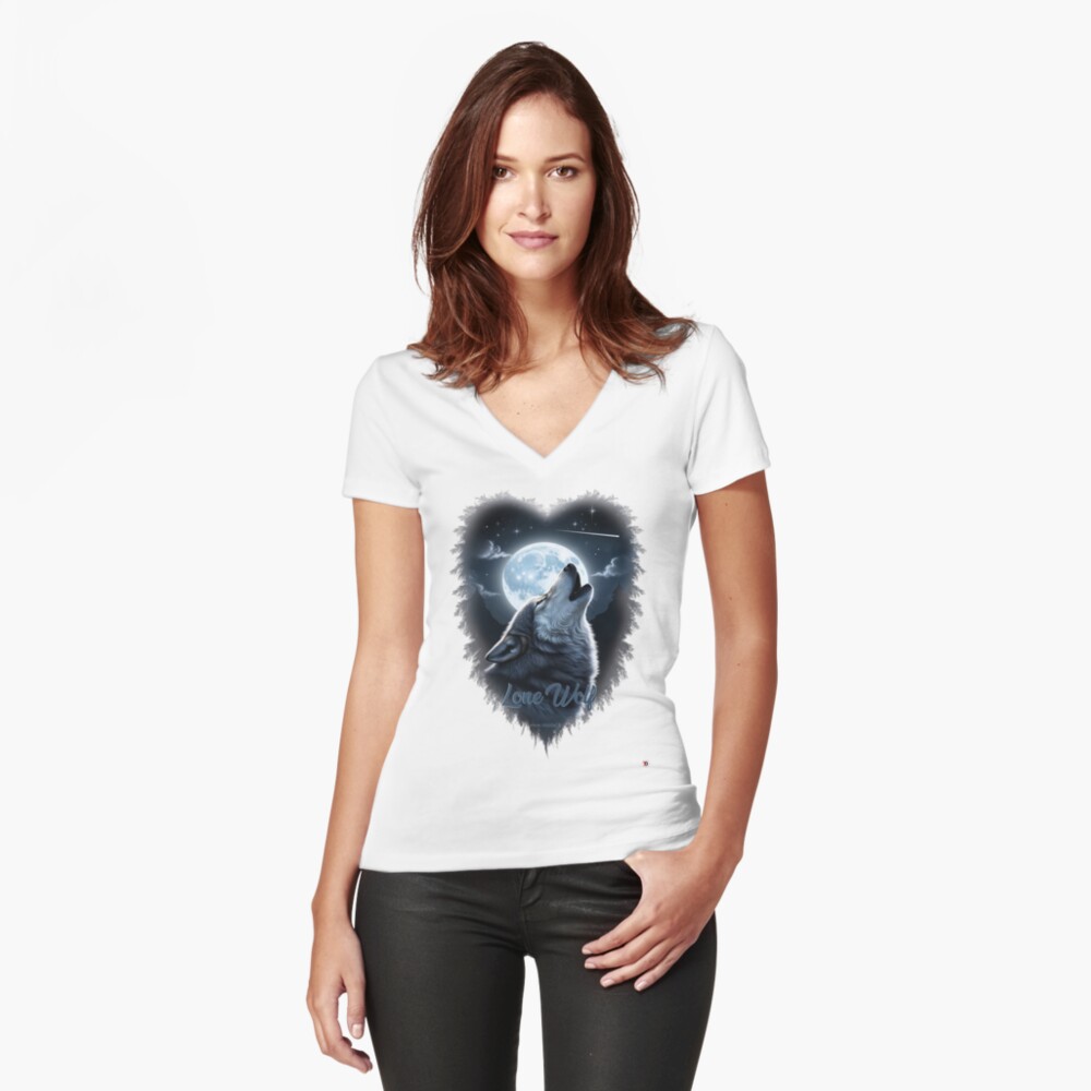 Aperçu de l'œuvre T-shirt moulant col V créée et vendue par Vinidal.