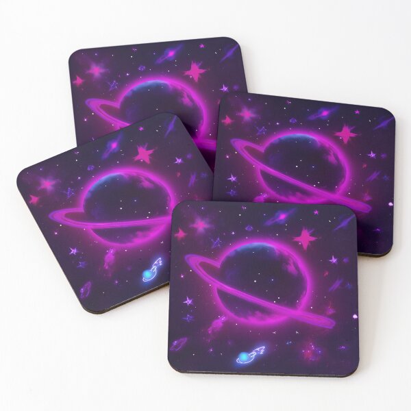 Item preview, Neon Galaxy Art | Futuristic Space Design | Glow-in-the-Dark Planet designed and sold by Epic--Art.