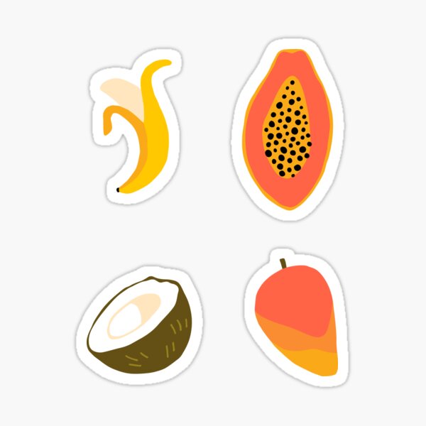 Mango Coconut Papaya mix Sticker