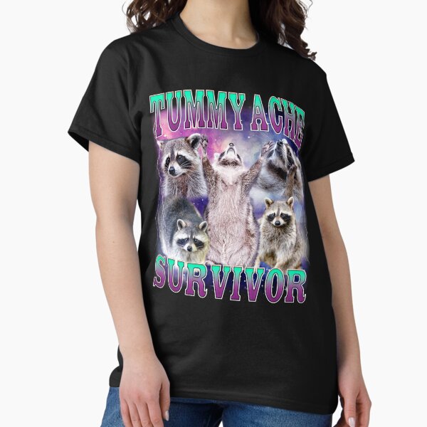 Item preview, Tummy Ache Survivor Raccoon Meme designed and sold by bmcreationsCo.