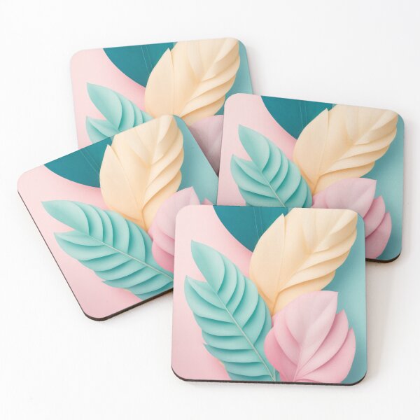 Item preview, 001 Pastel Colored Tropical Leaves designed and sold by Alexis Art Collection.