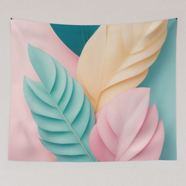 Item preview, 001 Pastel Colored Tropical Leaves designed and sold by Alexis Art Collection.