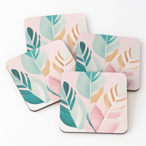 Item preview, 002 Pastel Colored Tropical Leaves designed and sold by Alexis Art Collection.