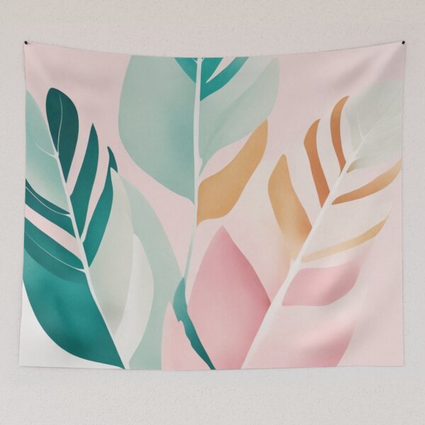 Item preview, 002 Pastel Colored Tropical Leaves designed and sold by Alexis Art Collection.