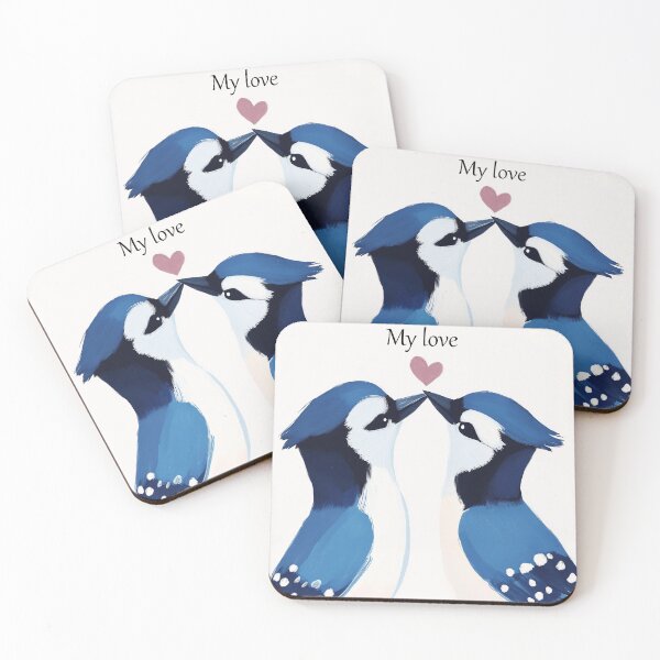 Item preview, "My love" Blue Jay bird designed and sold by Anicue.
