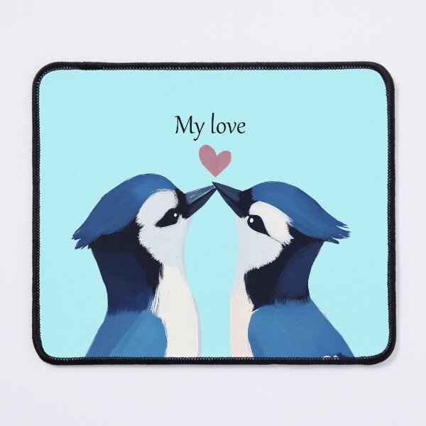 Item preview, "My love" Blue Jay bird designed and sold by Anicue.