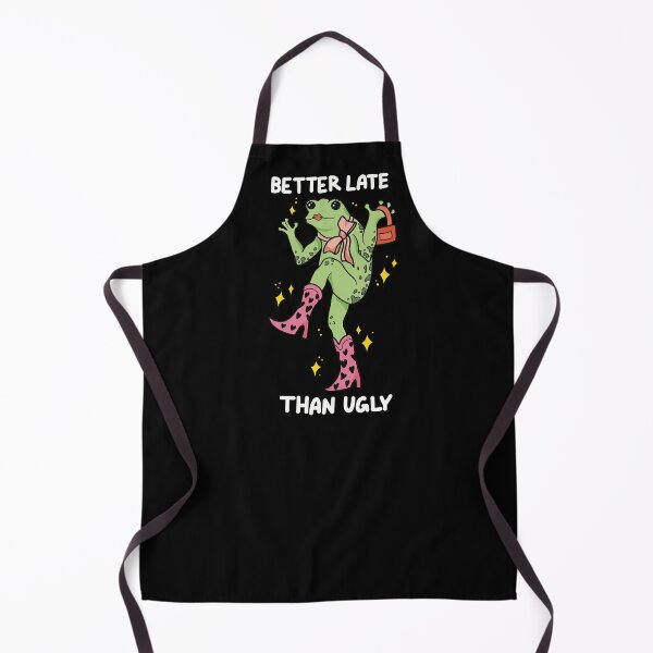 Item preview, Funny frog better late than ugly  designed and sold by BlackAcidArt.