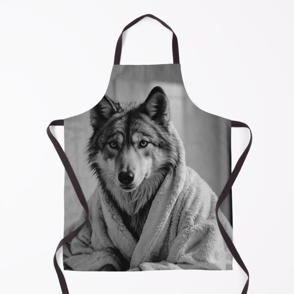 Item preview, Relaxing Wolf in Cozy Bathrobe designed and sold by vk09.