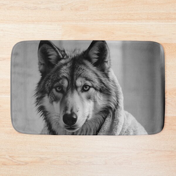 Item preview, Relaxing Wolf in Cozy Bathrobe designed and sold by vk09.