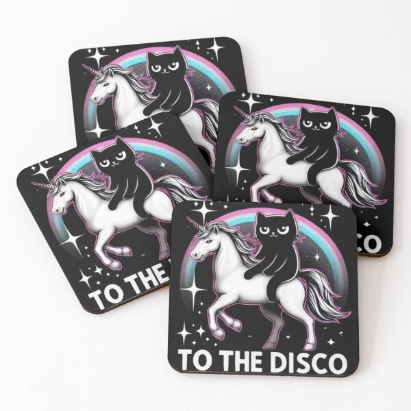 Item preview, To the Disco ( Cat Ridding Unicorn ) designed and sold by Fictio ⭐​⭐​⭐​⭐​⭐​.