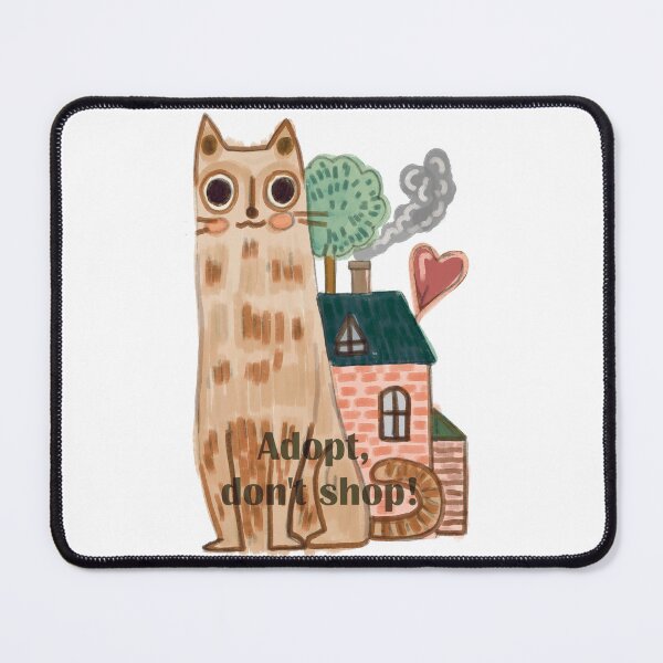 Item preview, Adopt, don't shop, Cat at home, cat from adoption, pet, animal protection, I love animals, I love cats, ginger cat, orange cat, designed and sold by Dormitria.
