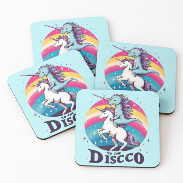 Item preview, To The Disco ( Triceratops Riding Unicorn )  designed and sold by Fictio ⭐​⭐​⭐​⭐​⭐​.