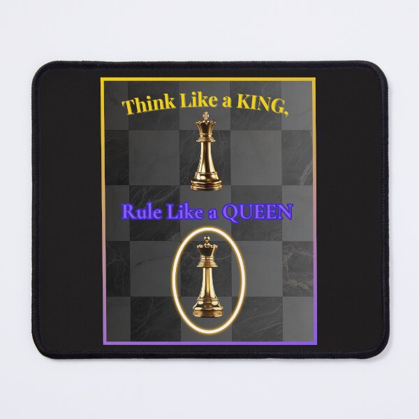 Item preview, "Think Like a King, Rule Like a Queen" Elegant Chess Design - From The "Chess Chest" Collection By TOUDOU DIGITAL designed and sold by ToudouDesign.