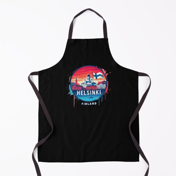 Item preview, Helsinki Finland Travel Retro Colorful designed and sold by TomFrontierArt.