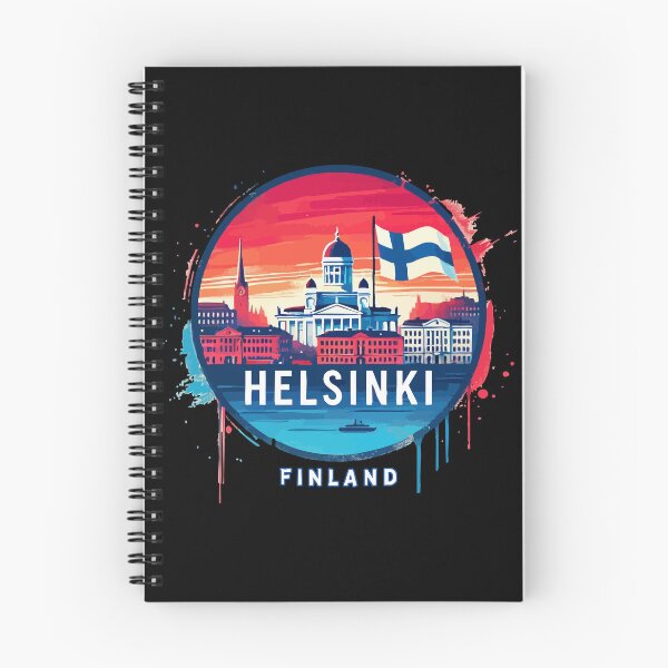Item preview, Helsinki Finland Travel Retro Colorful designed and sold by TomFrontierArt.