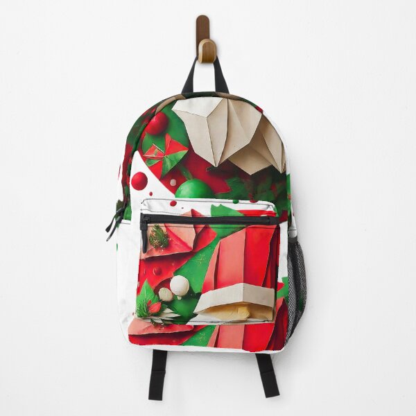Item preview, Christmas Santa Claus Graphic , Holiday Origami Design , Festive Red and Green Decoration, Merry Christmas designed and sold by Indyadizine.