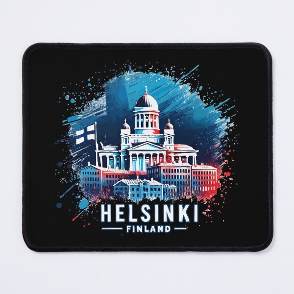 Item preview, Helsinki Finland Travel Retro Colorful Splash Art designed and sold by TomFrontierArt.