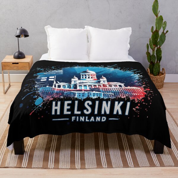 Item preview, Helsinki Finland Travel Retro Colorful Splash Art designed and sold by TomFrontierArt.