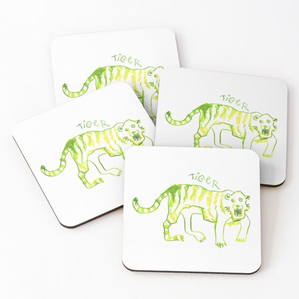 Item preview, Poorly Drawn Green Tiger designed and sold by Mishelle-Sherri.