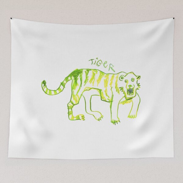 Item preview, Poorly Drawn Green Tiger designed and sold by Mishelle-Sherri.