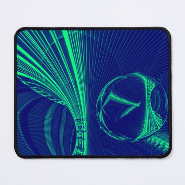 Item preview, Op Pop Drop Surreal Abstract Art Green Blue designed and sold by Jenny Meehan Art Prints and Patterns .