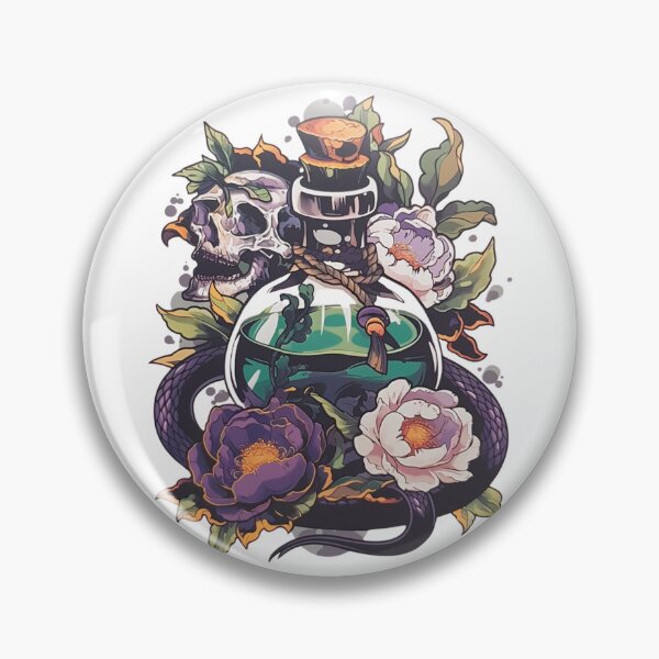 Item preview, Neo traditional poison bottle designed and sold by MendaciousMina.