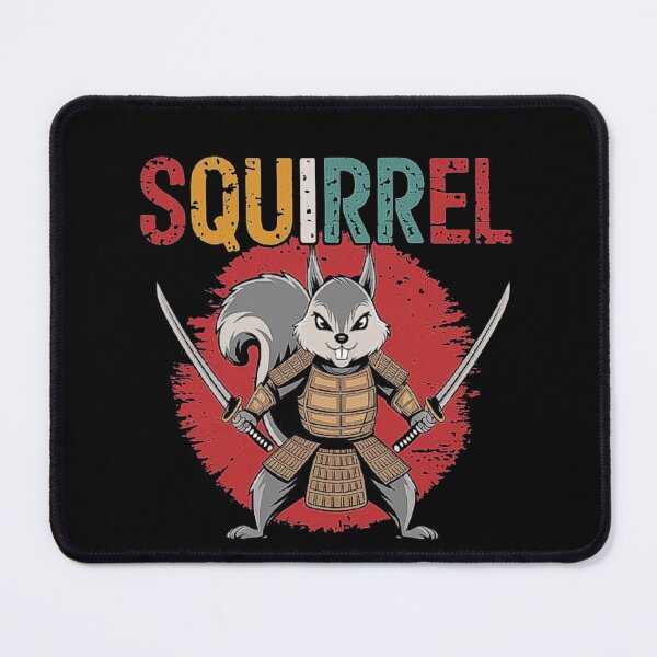 Item preview, Samurai Squirrel with Swords - Warrior Cartoon Art designed and sold by love3617.