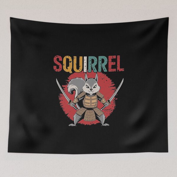 Item preview, Samurai Squirrel with Swords - Warrior Cartoon Art designed and sold by love3617.