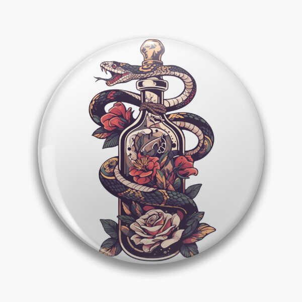 Item preview, Neo traditional poison bottle designed and sold by MendaciousMina.