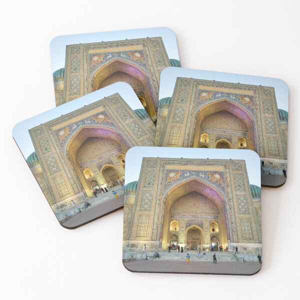 Item preview, Colorful Historic Sher-Dor Madrasah in Samarkand, Uzbekistan designed and sold by Anastasia Kaneva.