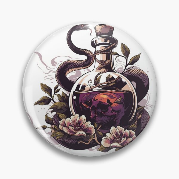 Item preview, Neo traditional poison bottle designed and sold by MendaciousMina.