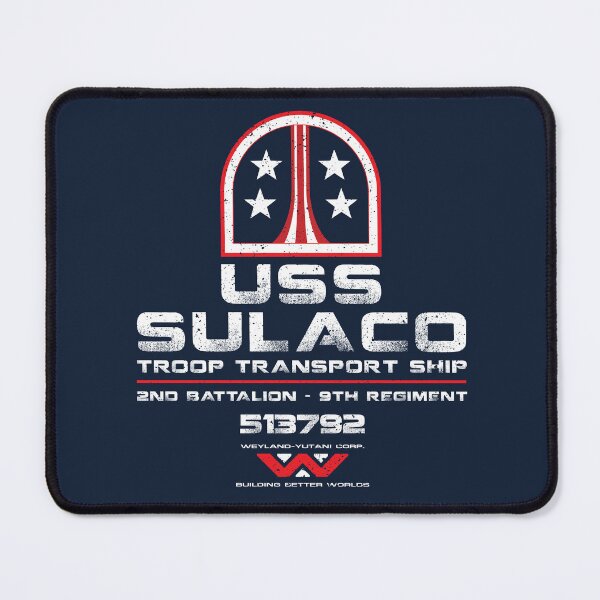 Item preview, Sulaco Crew Shirt Red White Blue designed and sold by Nerdteeshirts05.