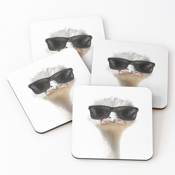 Item preview, Funny cool Ostrich wearing sunglasses designed and sold by LazyOwlStore.