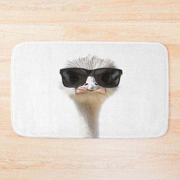 Item preview, Funny cool Ostrich wearing sunglasses designed and sold by LazyOwlStore.
