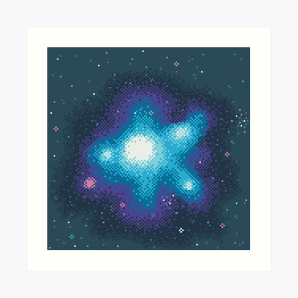 8Bit Galaxies: Nebulosa de aciano Lámina artística