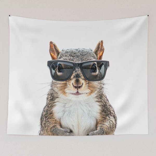Item preview, Funny cool Squirrel wearing sunglasses designed and sold by LazyOwlStore.