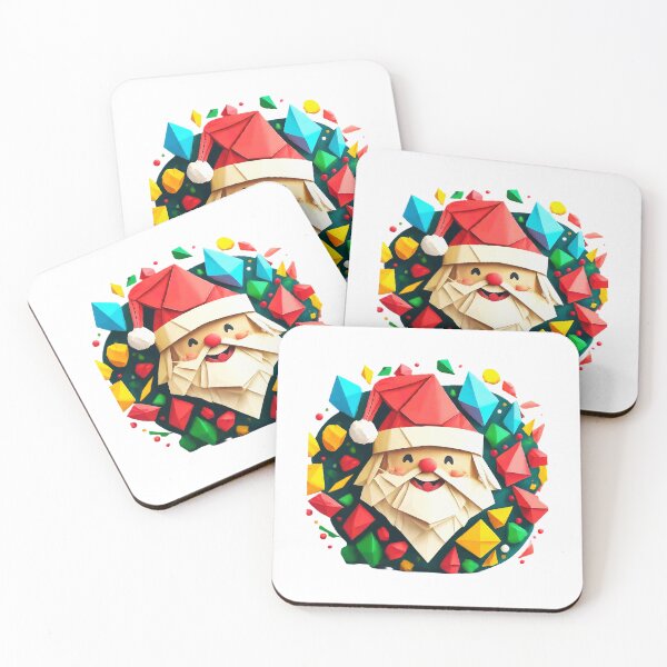 Item preview, Festive Santa Claus Origami Design , Christmas Holiday Graphic , Cheerful Santa Claus , Holiday Season designed and sold by Indyadizine.
