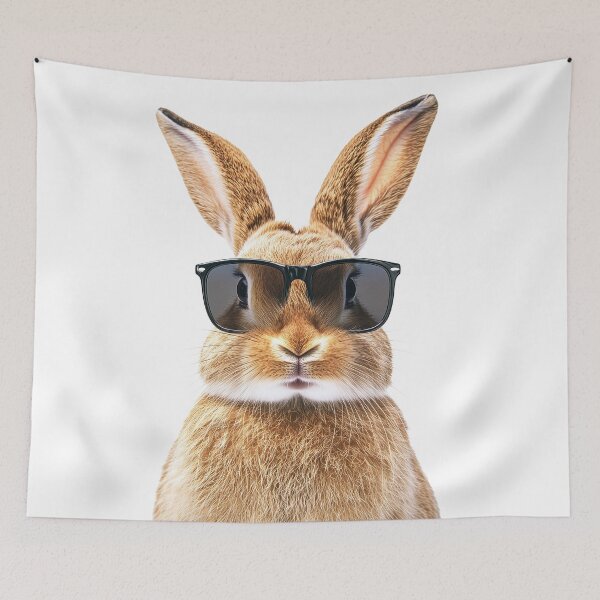 Item preview, Funny cool Rabbit wearing sunglasses designed and sold by LazyOwlStore.